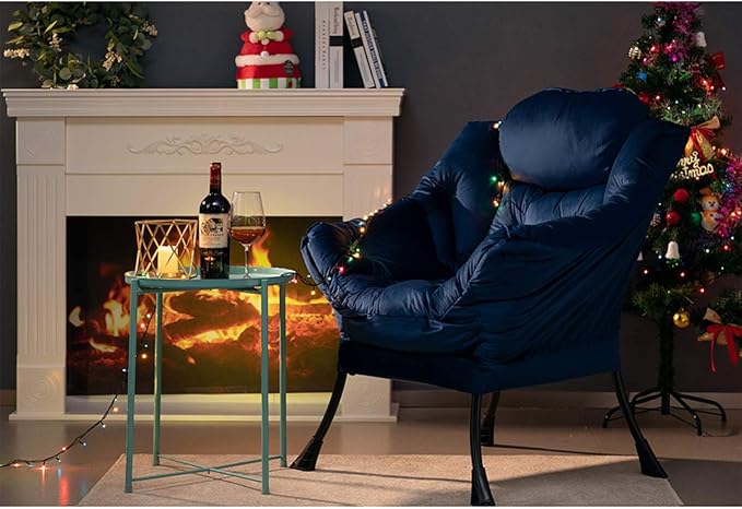 HollyHOME Modern Fabric Large Lazy Chair, Accent Oversized Comfy Reading Chair - Image 9