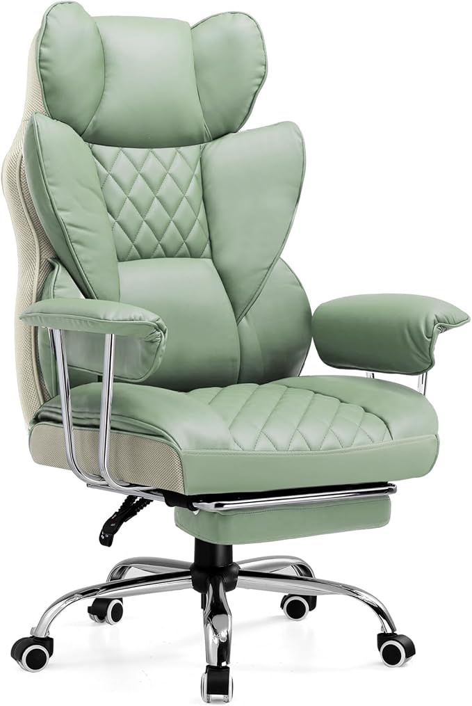 COMHOMA Big and Tall Office Chair, High Back Leather Gaming Chair by ComHoma
