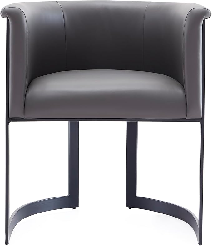 Manhattan Comfort Corso Faux Leather Upholstered Dining Chair, Barrel-Style by ManhattanComfort