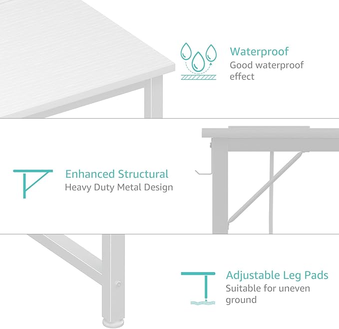 Lufeiya White Computer Desk - Image 7