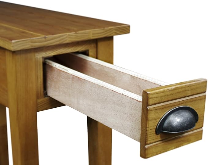 Leick Home, End Table, Solid Wood, 1 Drawer, Easy Assembly, 10 in W x 24 in D x - Image 7