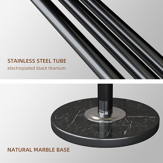 Black Coat Rack ​Freestanding, Metal Coat Hanger Stand, High-grade Entryway Hat - Image 4