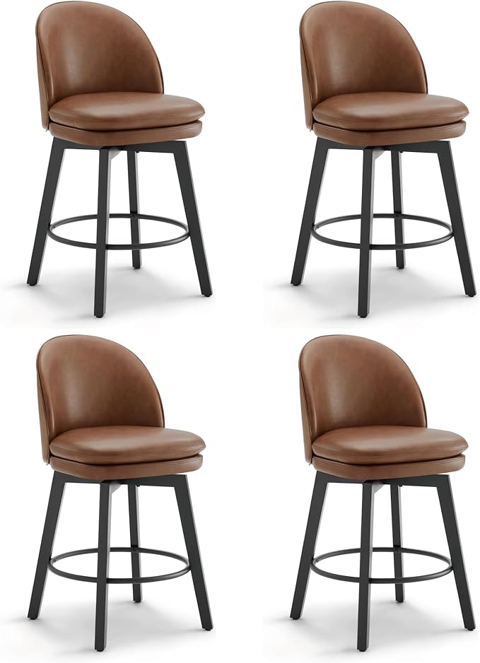 Counter Height Barstools 26 inch Upholstered Swivel Bar Stools by Kislot