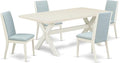 East West Furniture X027LA015-5 5 Piece Dining Room Furniture Set Includes a by EastWestFurniture