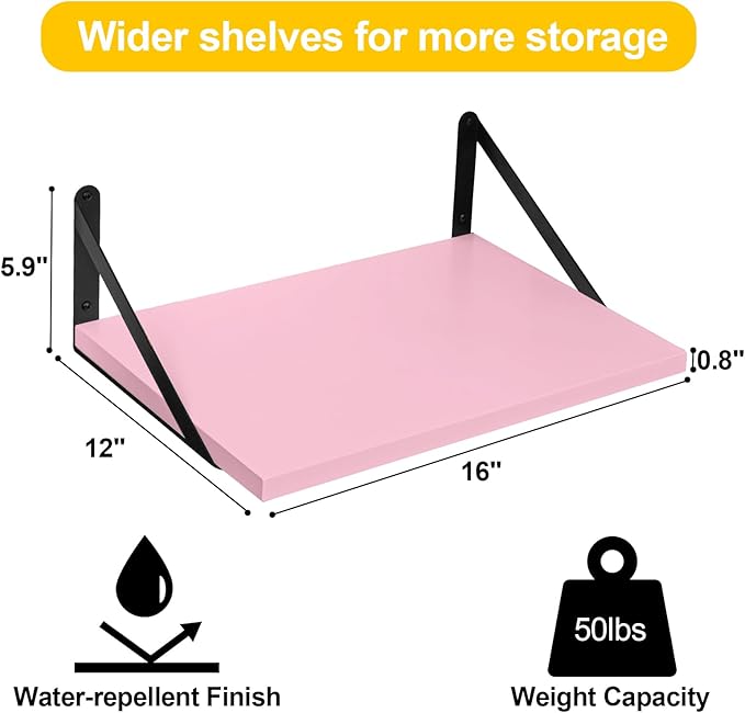SAUMONIERES Floating Shelves Bookshelf - Image 3