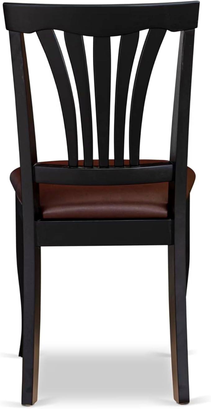 East West Furniture ANAV3-BLK-LC 3 Piece Dining Room Furniture Set Contains a - Image 13