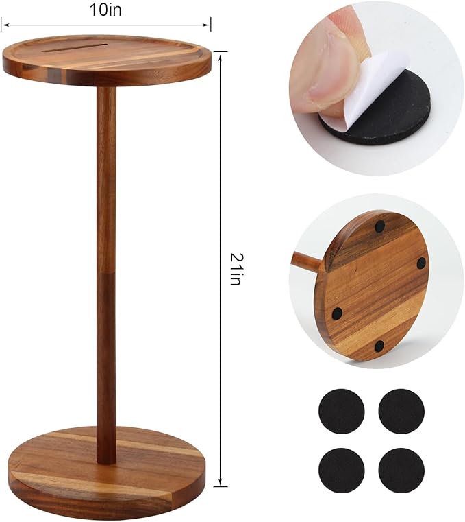 Acrylic Drink End Table, 9.8" Round Modern Side Coffee Table - Image 3