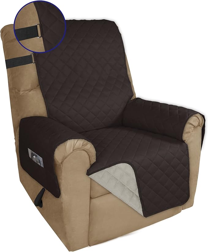 PureFit Reversible Sofa Cover Water Resistant Recliner Couch Cover, Machine by PureFit