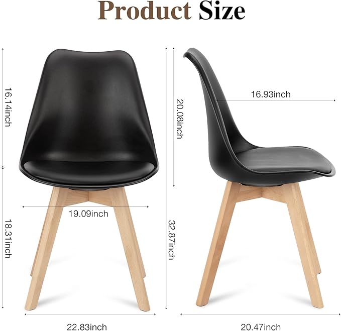 OLIXIS Dining Chairs Set of 4 Mid-Century Modern Dinning Chairs, Living Room - Image 6