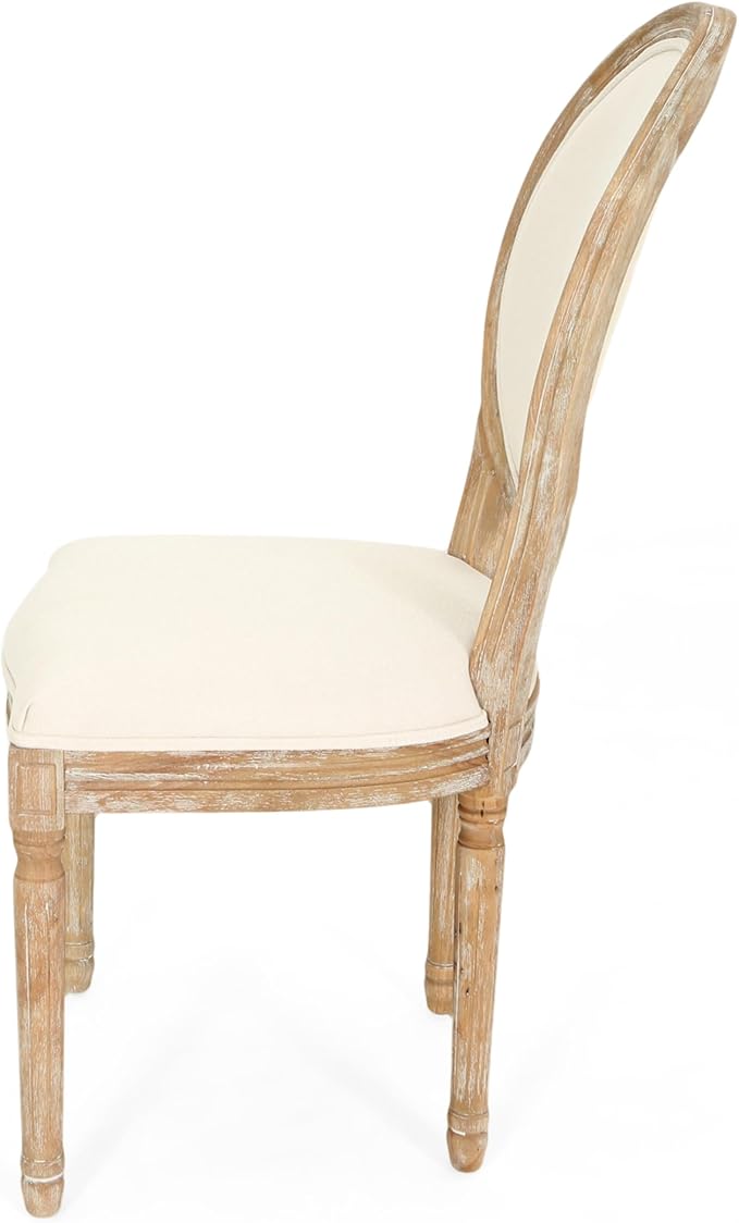 Christopher Knight Home Reed Upholstered Farmhouse Dining Chairs, and Beige - Image 8