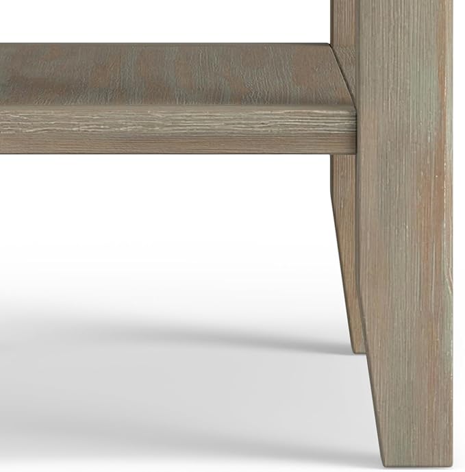SIMPLIHOME Acadian 14-inch Wide Solid Wood Narrow End Table in Distressed Grey - Image 8