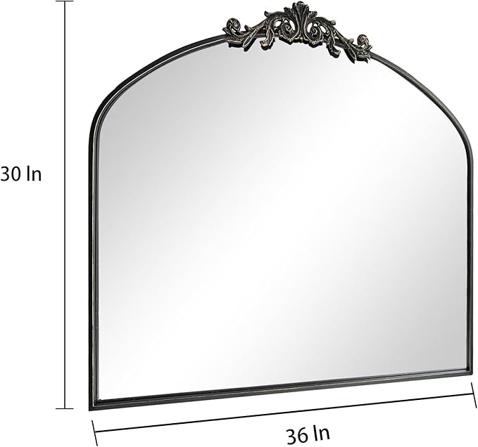 Wall Mirror Window Decorative Traditional Mirrors Antique Arched Farmhouse - Image 2