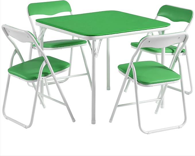 VECELO Kids Folding Activity Table and Chairs 5 Pcs Set, by VECELO