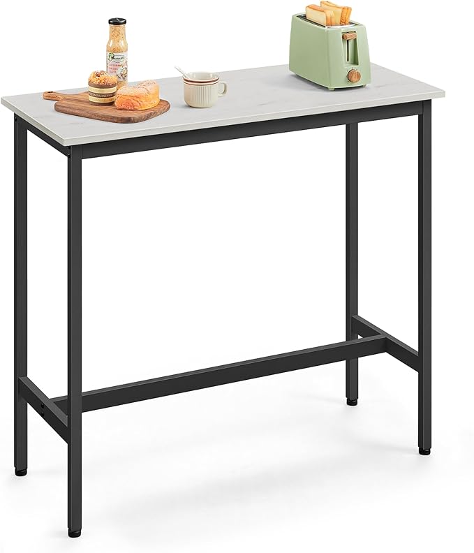 VASAGLE Bar Table, Narrow Long Kitchen Dining Table, Sturdy Metal Frame by VASAGLEbySONGMICSHOME