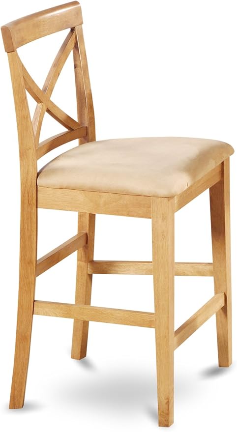 East West Furniture JAPB5-OAK-C 5 Piece Counter Height Pub Set Includes a Round - Image 5