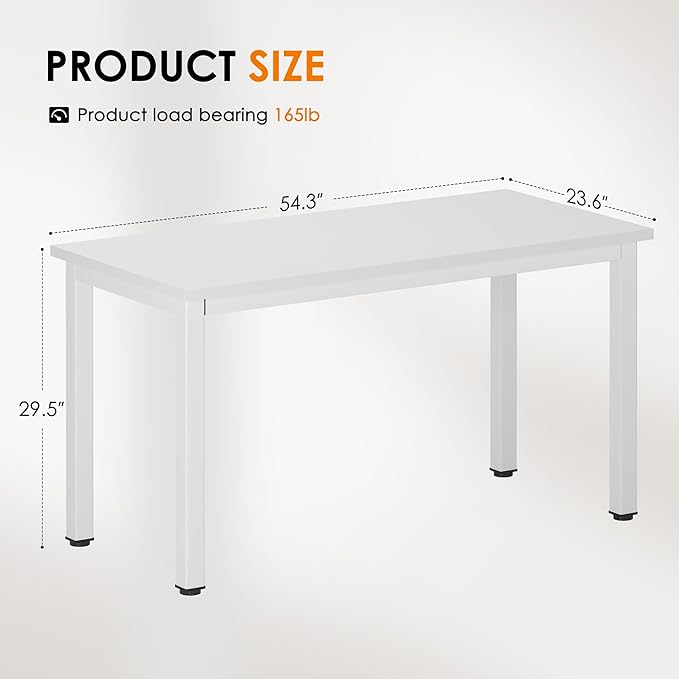DlandHome Large Computer Desk, Composite Wood Board, Decent and Steady Home - Image 2