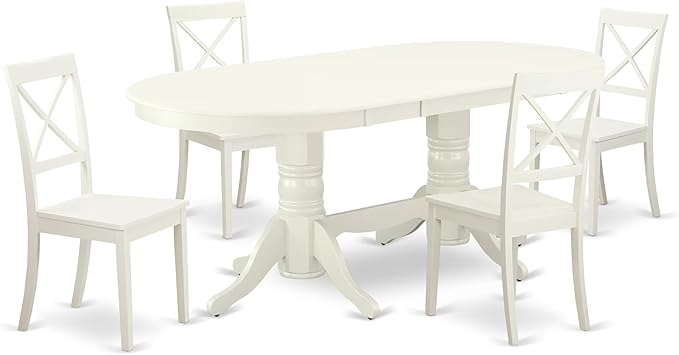 East West Furniture VABO5-LWH-W 5 Piece Kitchen Table Set by EastWestFurniture