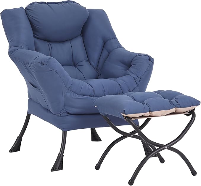 Lazy Chair and Ottoman, Large Accent Lounge Chair by Givjoy