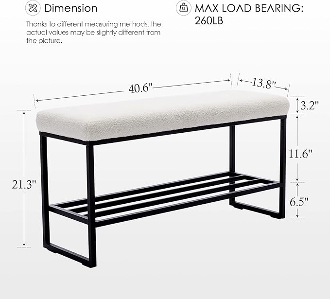 Zesthouse Boucle Shoe Bench Entryway - Image 2