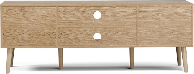 TV Stand for Living Room, Boho Entertainment Center for 55/60/65 inch TVs - Image 7