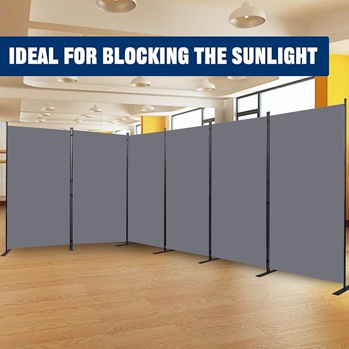 Room Divider 6FT Portable Room Dividers and Folding Privacy Screens, 6 Panel - Image 7