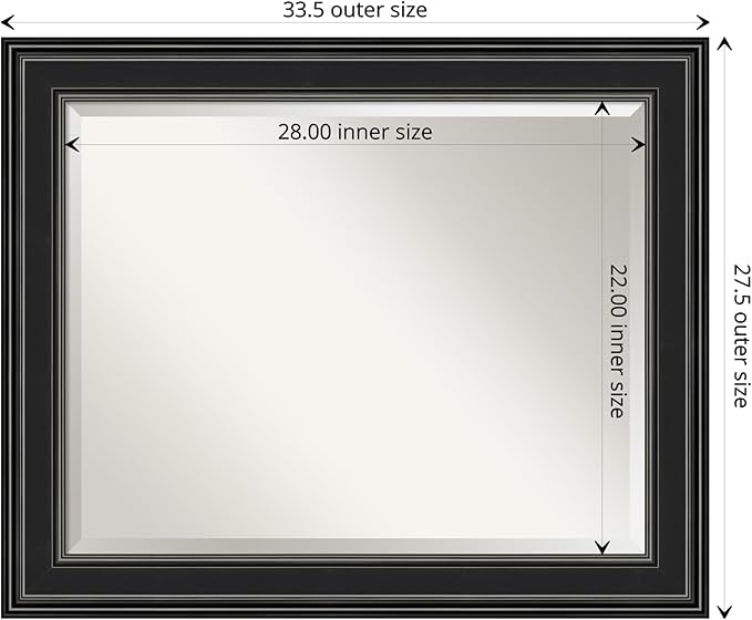 Amanti Art Black Bathroom Mirror - Image 4