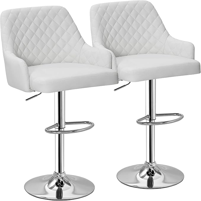 VECELO Adjustable Bar Stools Set of 2, Bar Height Stools by VECELO