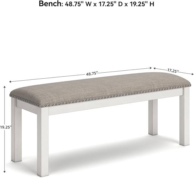 Signature Design by Ashley Robbinsdale Large Upholstered 48" W Dining Bench - Image 3