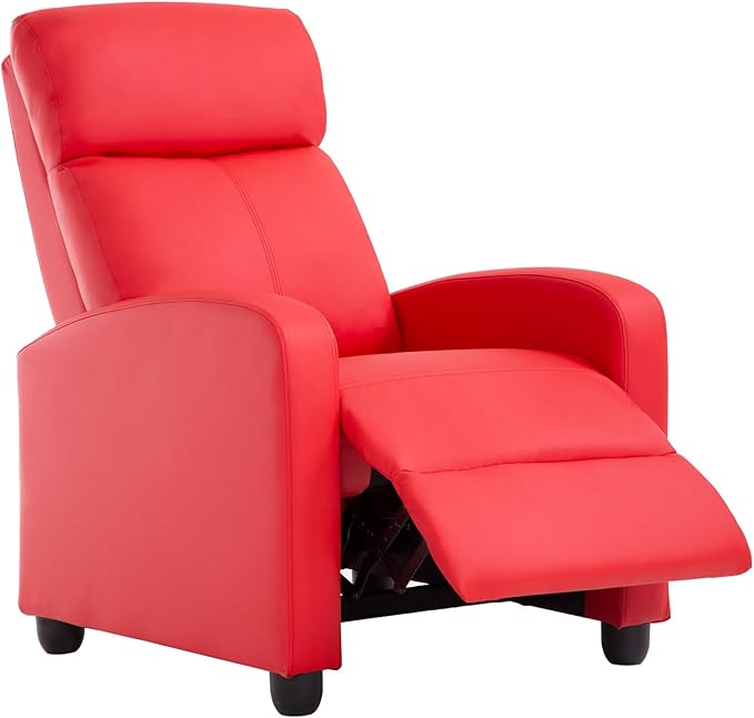 BestMassage | Recliner Chair | No Massage Function | Pu Red | by BestMassage%C2%AE