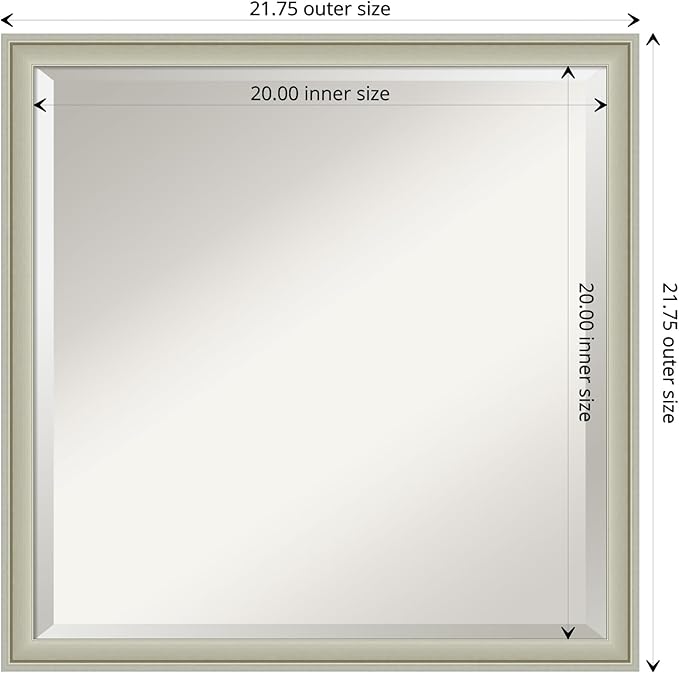 Amanti Art Silver Bathroom Mirror - Image 4