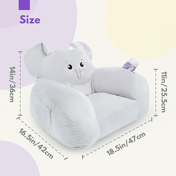 Lovvie & Joy Toddler Sofa Chair, Soft Toddler Kids Chair - Image 6
