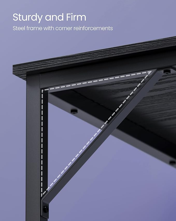 VASAGLE Computer Desk, Gaming Desk, Home Office Desk, - Image 7