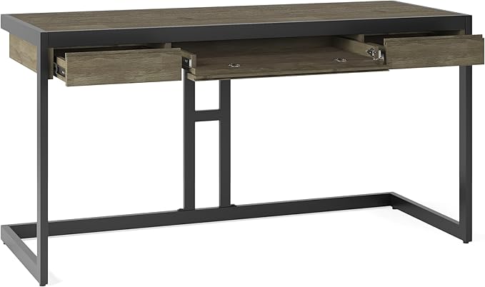 SIMPLIHOME Erina SOLID ACACIA WOOD Industrial 60 inch Wide Writing Office Desk - Image 4
