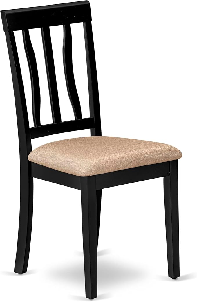 East West Furniture LGAN5-BLK-C 5 Piece Dinette Set - Image 8