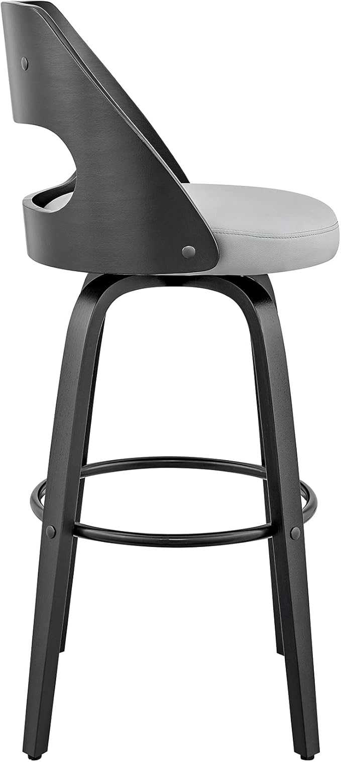 Armen Living Julius Mid Century Modern Swivel Bar Stool - Image 5