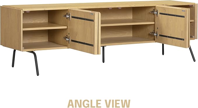 NTC Veil TV Stand with 4 Doors for TVs up to 75’’, Media Console with Vertical - Image 7