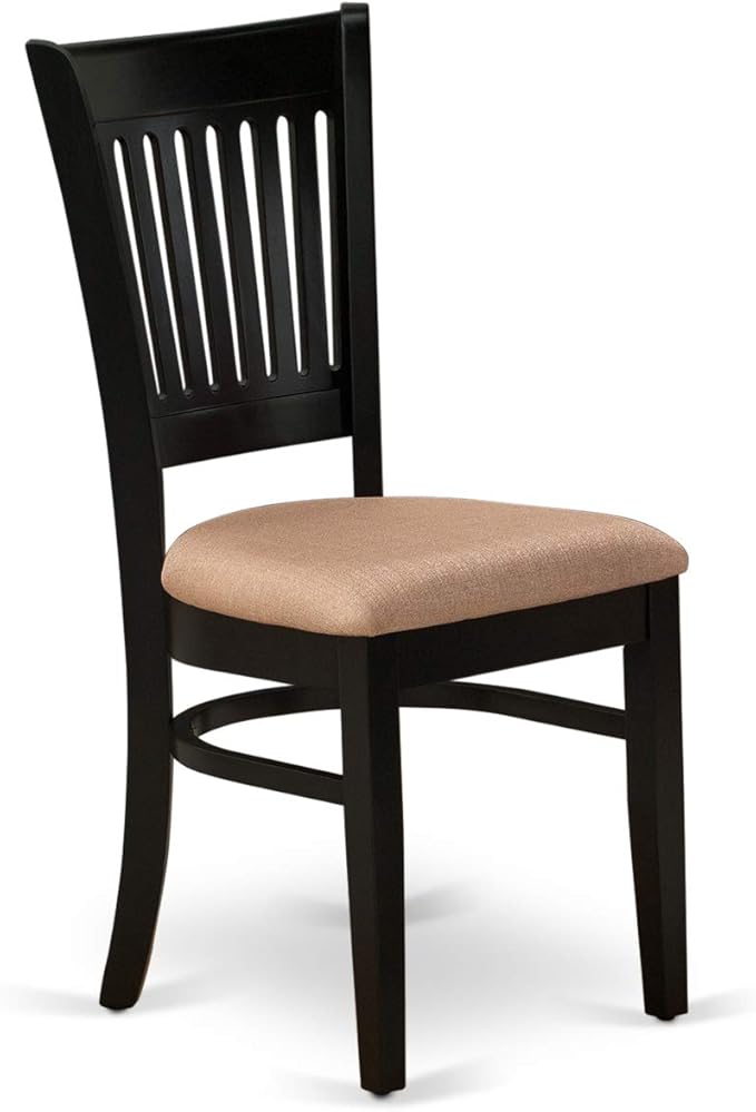 East West Furniture DLVA5-BLK-C 5 Piece Dining Table Set - Image 7