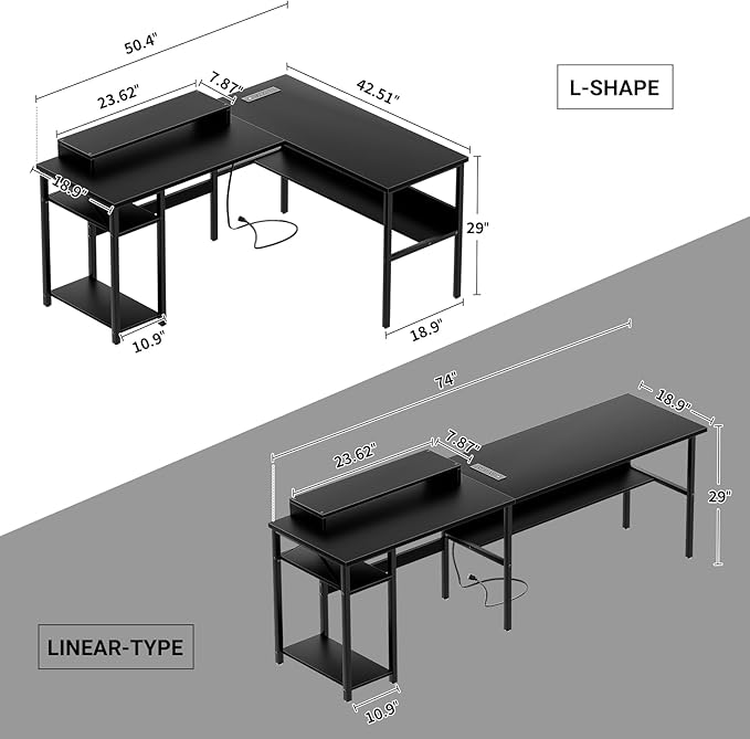 Unikito Reversible L Shaped Desk - Image 3