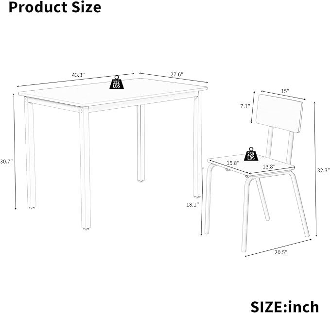 Ball & Cast 5 Pieces Dining Table Set - Image 3