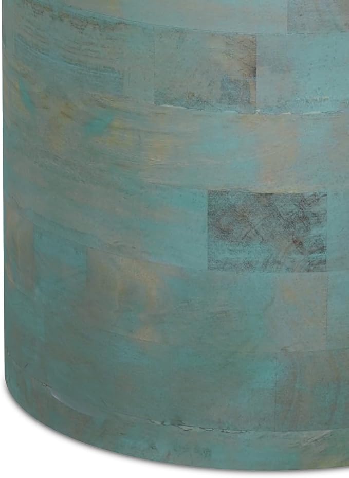 SIMPLIHOME Haynes 16-inch Wide Solid Mango End Table in Teal Wash, Handcrafted - Image 9
