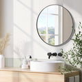 ANDY STAR Round Wall Mirror, Modern Metal Frame Bathroom Vanity Mirror by ANDYSTAR