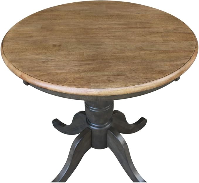 IC International Concepts 30" Round Top Pedestal Dining Table, 40.9" High - Image 5