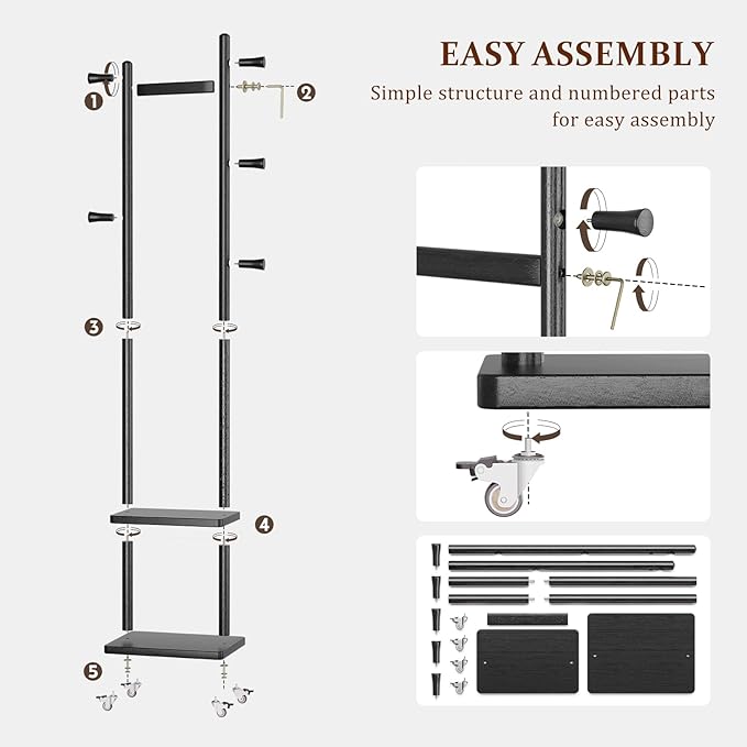 Coat Rack Freestanding Clothing Rack - Image 6