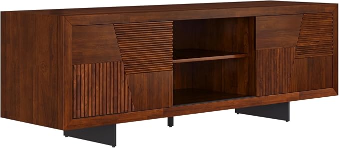 Bme Trapeze TV Stand for Living Room – Wooden Media Console - Image 2