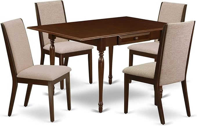 East West Furniture MZLA5-MAH-04 5 Piece Dining Room Furniture Set Includes a by EastWestFurniture