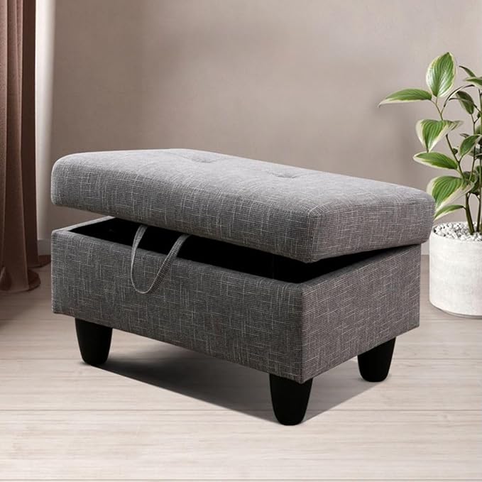 Grey-2 L-Shaped 3-Piece Linen Sofa - Image 5