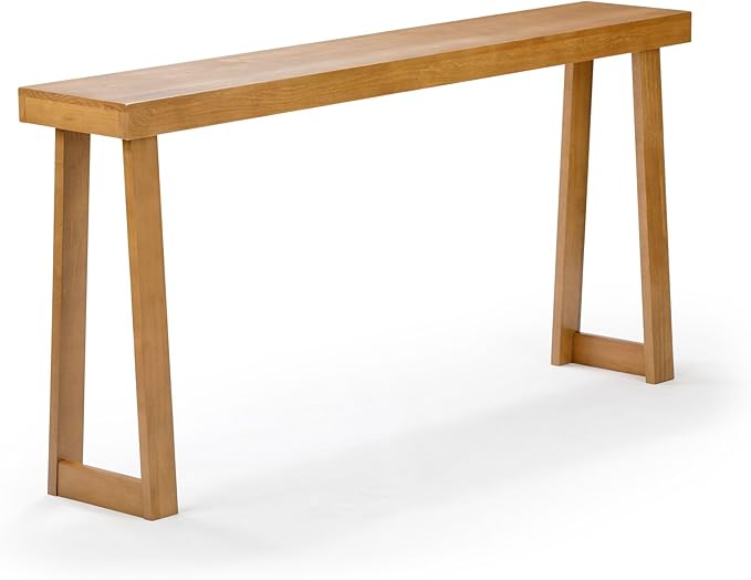 Plank+Beam Solid Wood Console Table, 66 Inch, Sofa Table, Narrow Entryway Table - Image 4