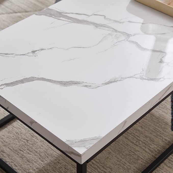 CENSI 18-Inch Marble Accent End Table/Side Table - Image 5