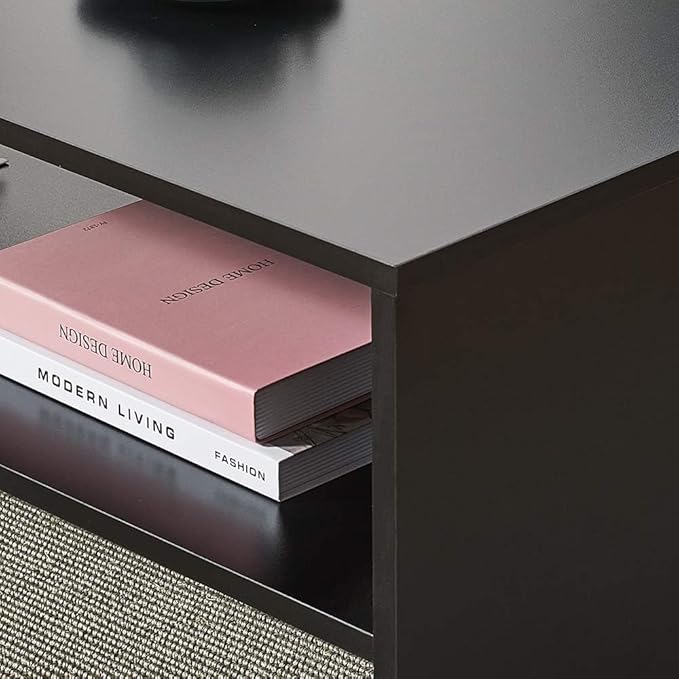 Panana 2-Tier Coffee Table Simple Couch Sofa Side End Table Tea Accent Table - Image 7