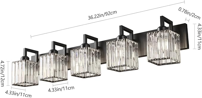 Modern Crystal Bathroom Vanity Light - Image 4